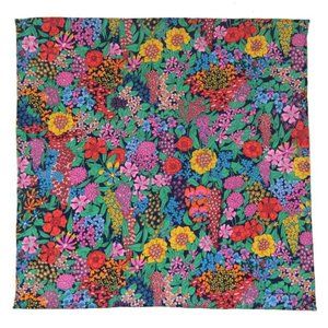 Hand Stitched Rolled Hem Pocket Square Tana Lawn Cotton Fabric Floral Men's